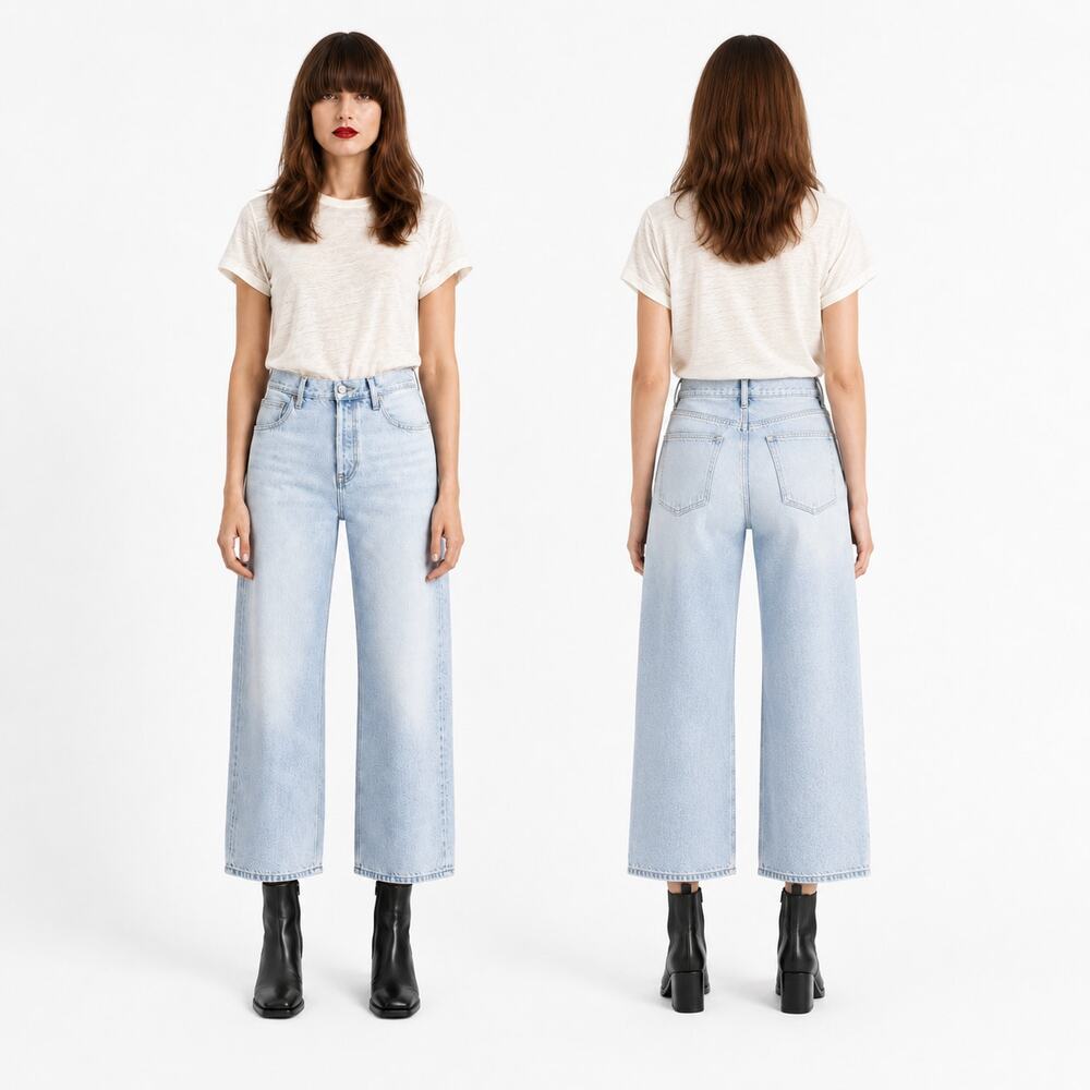 AGOLDE Low Slung Baggy Petite 28 Jeans Spark Light Blue Size 25 12 In Rise NWOT